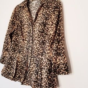 Leopard button up shirt